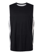 Team 365 TT115, Men's Zone Performance Cottontouch T-shirt, Black/ White
