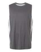 Team 365 TT115, Men's Zone Performance Cottontouch T-shirt, Sport Graphite/ White
