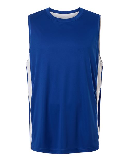 Team 365 TT115, Men's Zone Performance Cottontouch T-shirt, Sport Royal/ White