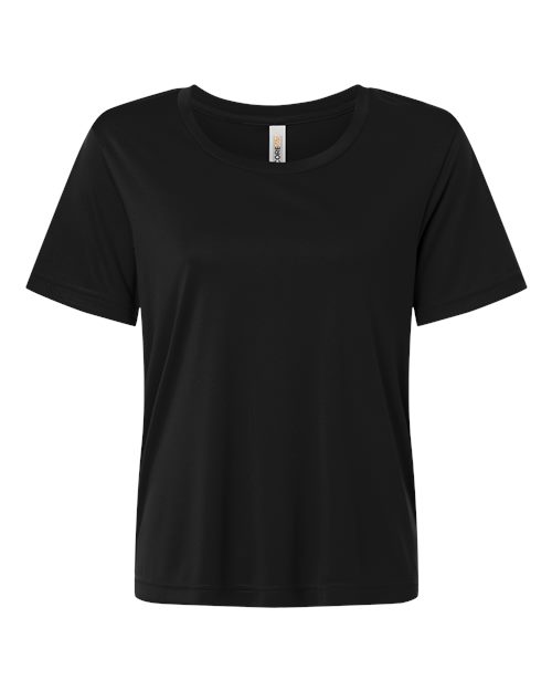 CORE365 CE10W, Women's Fusion Chromasoft Performance T-shirt, Black