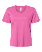 CORE365 CE10W, Women's Fusion Chromasoft Performance T-shirt, Charity Pink