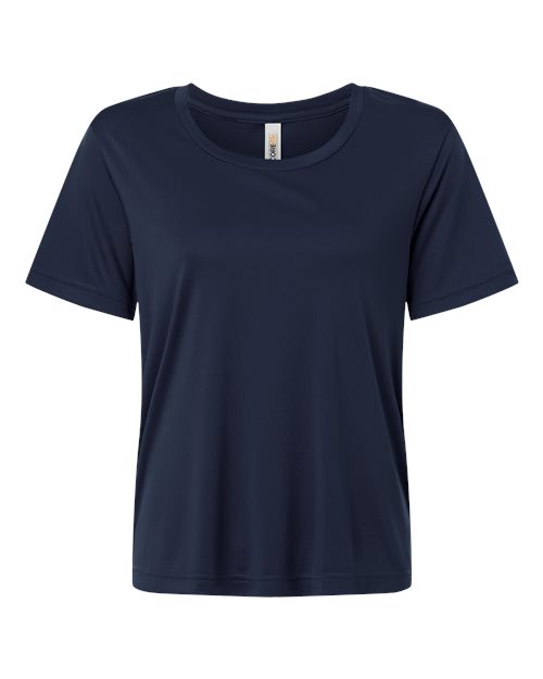 CORE365 CE10W, Women's Fusion Chromasoft Performance T-shirt, Classic Navy