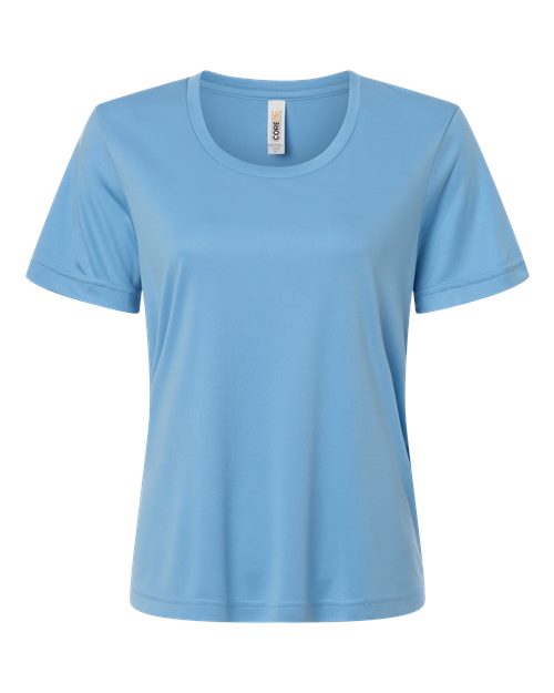 CORE365 CE10W, Women's Fusion Chromasoft Performance T-shirt, Columbia Blue