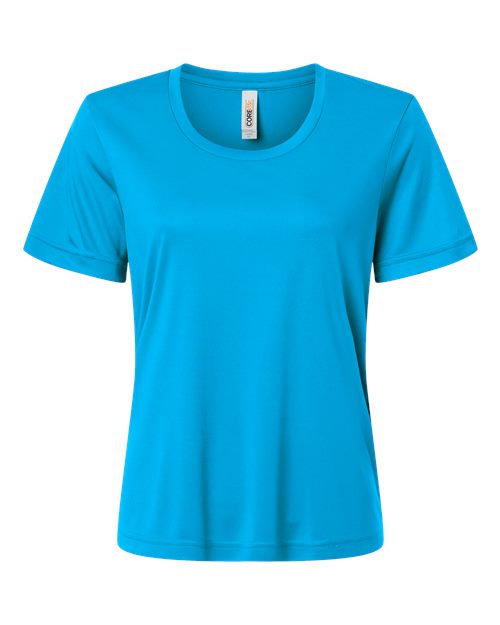 CORE365 CE10W, Women's Fusion Chromasoft Performance T-shirt, Electric Blue