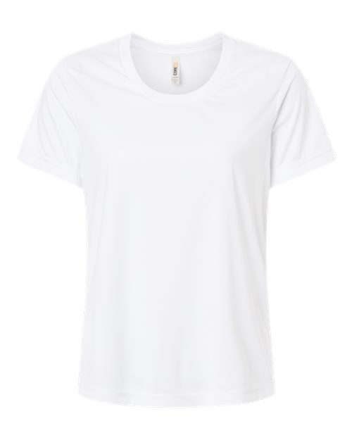 CORE365 CE10W, Women's Fusion Chromasoft Performance T-shirt, White