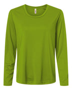CORE365 CE10LW, Women's Fusion Chromasoft Performance Long Sleeve T-shirt, Acid Green