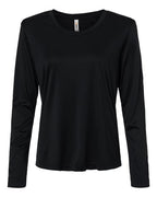 CORE365 CE10LW, Women's Fusion Chromasoft Performance Long Sleeve T-shirt, Black