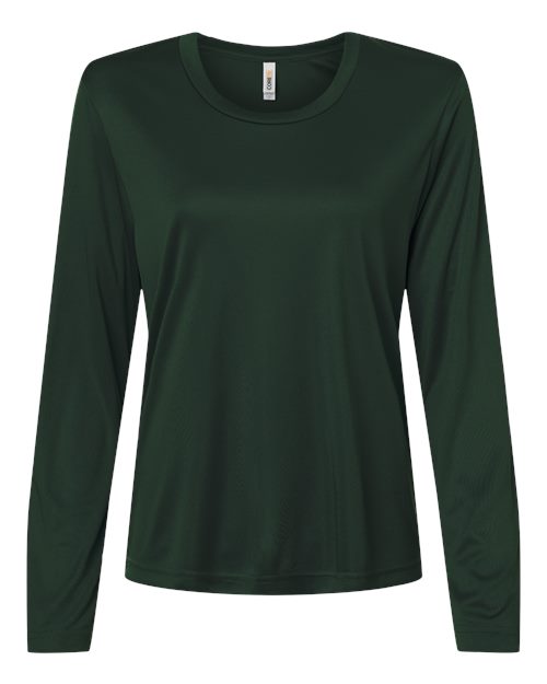 CORE365 CE10LW, Women's Fusion Chromasoft Performance Long Sleeve T-shirt, Forest