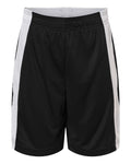 Team 365 TT115BY, Youth Zone Performance Cottontouch Long Sleeve T-shirt, Black/ White