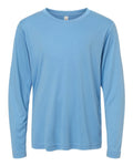 CORE365 CE10LY, Youth Fusion Chromasoft Performance Long Sleeve T-shirt, Columbia Blue