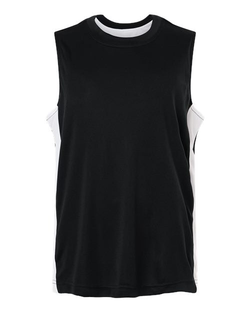 Team 365 TT115Y, Youth Zone Performance Cottontouch T-shirt, Black/ White