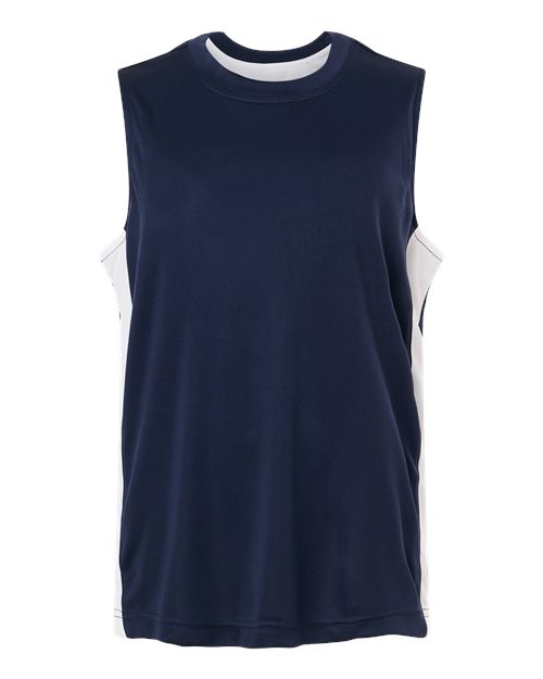 Team 365 TT115Y, Youth Zone Performance Cottontouch T-shirt, Sport Dark Navy/ White
