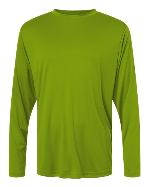 CORE365 CE10L, Men's Fusion Chromasoft Performance Long Sleeve T-shirt, Acid Green