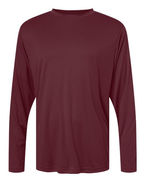 CORE365 CE10L, Men's Fusion Chromasoft Performance Long Sleeve T-shirt, Burgundy