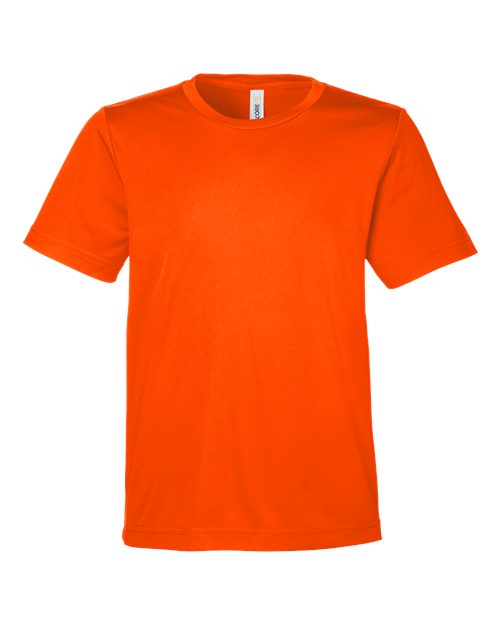 CORE365 CE10Y, Youth Fusion Chromasoft Performance T-shirt, Safety Orange