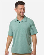 Team 365 TT125, Men's Relay Heathered Stripe Polo, Sport Forest Heather/ White