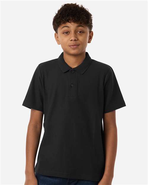 CORE365 CE106Y, Youth Fusion Chromasoft Performance Long Sleeve T-shirt, Black