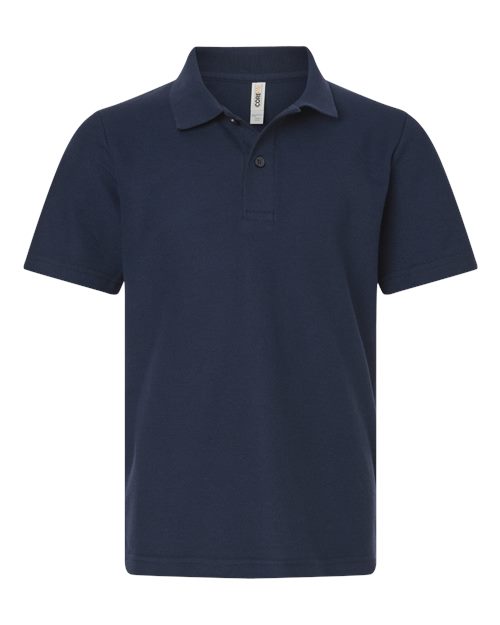CORE365 CE106Y, Youth Fusion Chromasoft Performance Long Sleeve T-shirt, Classic Navy