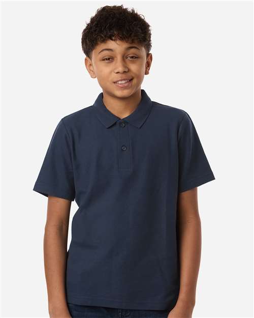 CORE365 CE106Y, Youth Fusion Chromasoft Performance Long Sleeve T-shirt, Classic Navy