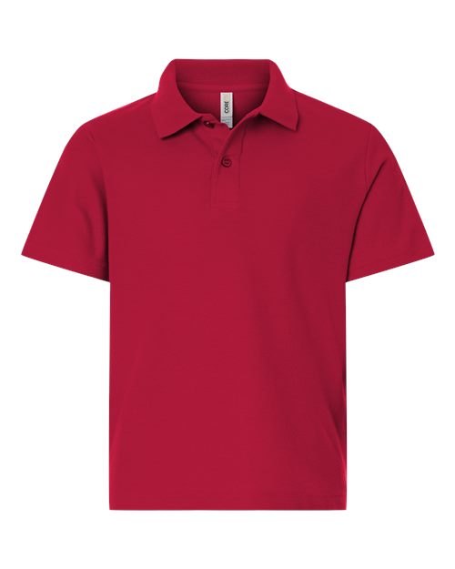 CORE365 CE106Y, Youth Fusion Chromasoft Performance Long Sleeve T-shirt, Classic Red