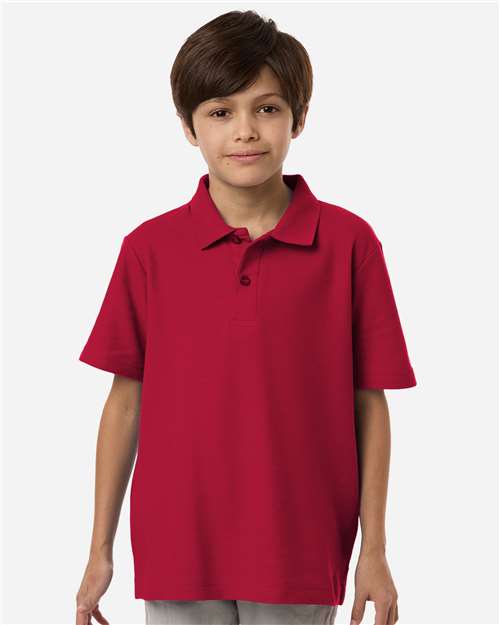 CORE365 CE106Y, Youth Fusion Chromasoft Performance Long Sleeve T-shirt, Classic Red