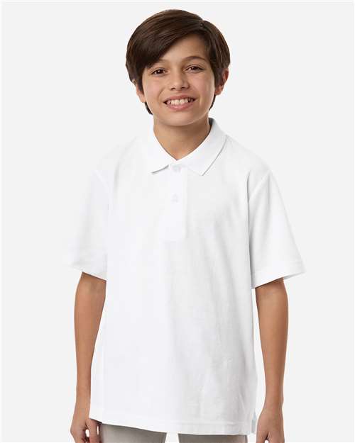CORE365 CE106Y, Youth Fusion Chromasoft Performance Long Sleeve T-shirt, White