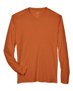 Team 365 TT11L, Men's Zone Performance Long Sleeve T-shirt, Sport Burnt Orange