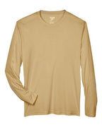 Team 365 TT11L, Men's Zone Performance Long Sleeve T-shirt, Sport Vegas Gold