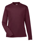 Team 365 TT11YL, Youth Zone Performance Long Sleeve T-shirt, Sport Dark Maroon