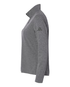 Adidas A400, Women's Lightweight Quarter-zip Pullover, Black Heather