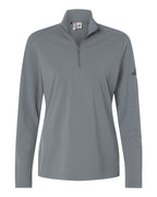 Adidas A400, Women's Lightweight Quarter-zip Pullover, Grey Three