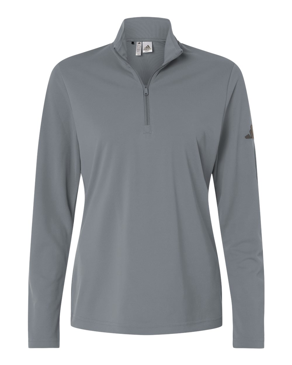 Adidas A400, Women's Lightweight Quarter-zip Pullover, Grey Three