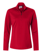 Adidas A400, Women's Lightweight Quarter-zip Pullover, Power Red
