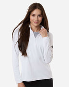 Adidas A400, Women's Lightweight Quarter-zip Pullover, White