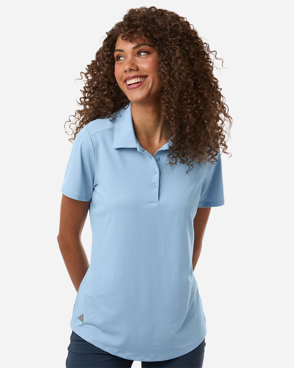 Adidas A515, Women's Ultimate365 Solid Polo, Clear Sky
