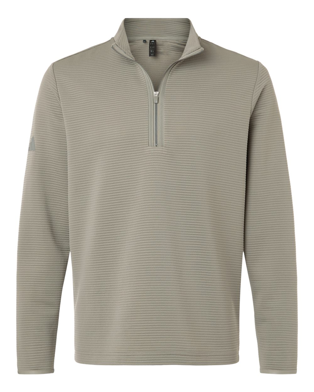 Adidas A588, Men's Spacer Quarter-zip Pullover, Silver Pebble