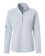 Adidas A589, Women's Spacer Quarter-zip Pullover, Halo Blue