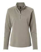 Adidas A589, Women's Spacer Quarter-zip Pullover, Silver Pebble