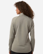 Adidas A589, Women's Spacer Quarter-zip Pullover, Silver Pebble