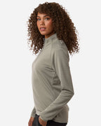 Adidas A589, Women's Spacer Quarter-zip Pullover, Silver Pebble