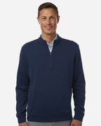 Adidas A721, Men's Elevated Fleece Quarter-zip Pullover, Collegiate Navy