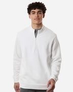 Adidas A721, Men's Elevated Fleece Quarter-zip Pullover, Core White