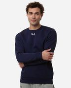 Under Armour 6014160, Fleece - Premium - Crew, Midnight Navy/ White