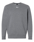 Under Armour 6014160, Fleece - Premium - Crew, Pitch Grey Medium Heather/ White