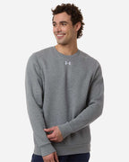 Under Armour 6014160, Fleece - Premium - Crew, Pitch Grey Medium Heather/ White
