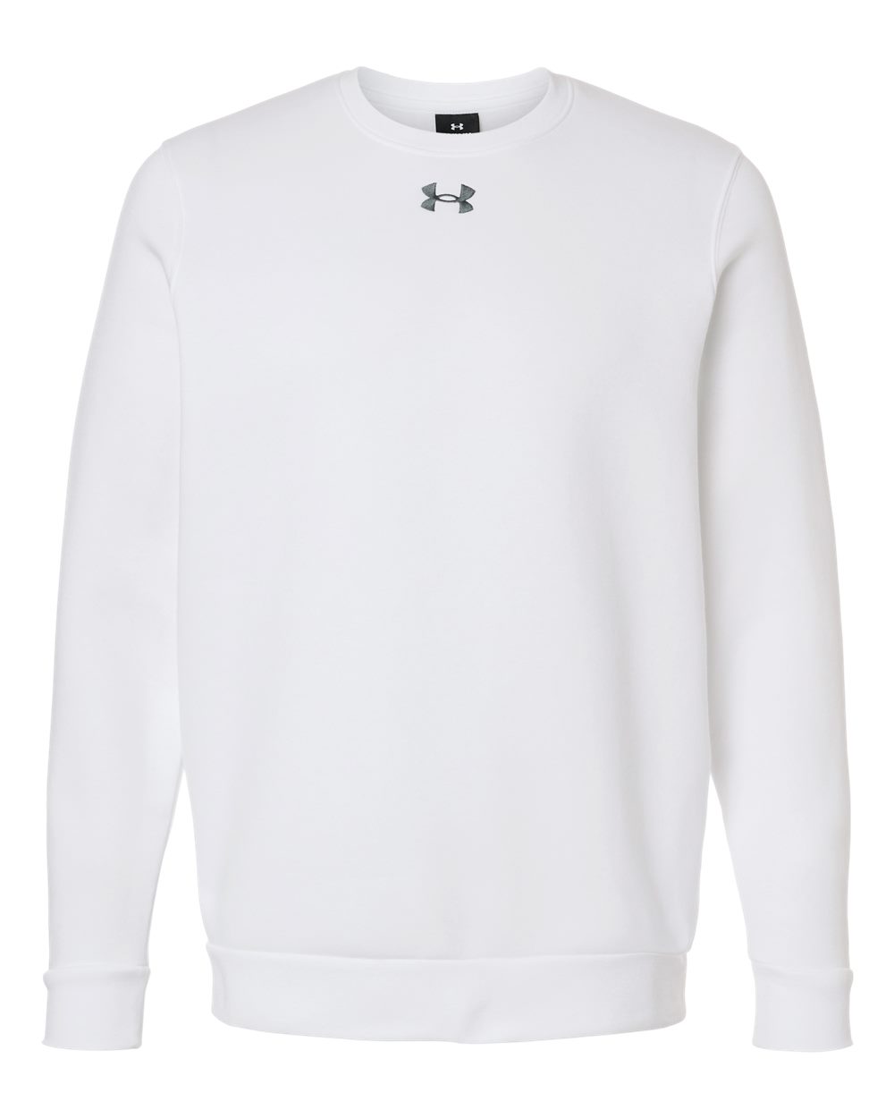 Under Armour 6014160, Fleece - Premium - Crew, White/ Pitch Grey Medium Heather