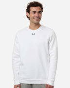 Under Armour 6014160, Fleece - Premium - Crew, White/ Pitch Grey Medium Heather