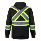 CX2 Hi-Vis L01375, - Long Haul - Hi-vis Pullover Hooded Sweatshirt, Black