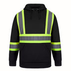 CX2 Hi-Vis L01375, - Long Haul - Hi-vis Pullover Hooded Sweatshirt, Black