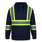 CX2 Hi-Vis L01375, - Long Haul - Hi-vis Pullover Hooded Sweatshirt, Navy